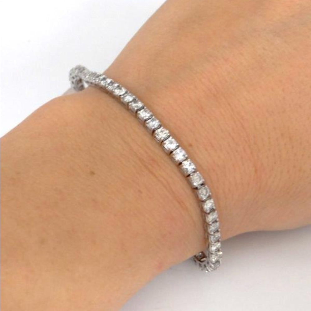 925 Sterling Silver CZ Tennis Bracelet